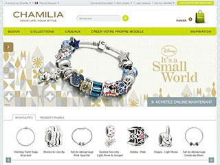 Chamilia, vente en ligne de bijoux personnalisés