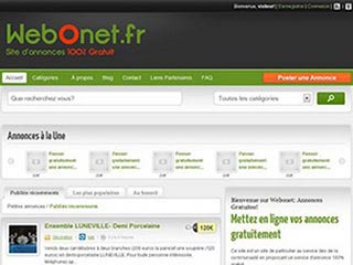 Webonet: Petites Annonces francophones Gratuites