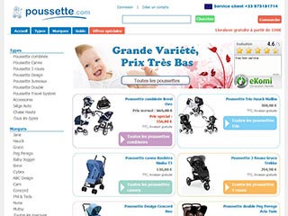 Poussette.com, large choix de produit à petit prix