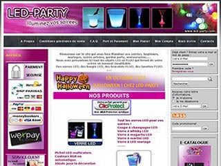 Led-party, objets de décoration Led