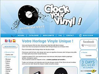 Clock Your Vinyl : horloge design vinyle