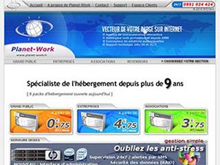 Planet-Work : Hebergeur de site internet