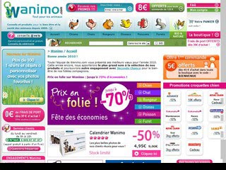 Wanimo : Accessoires et alimentation animaux