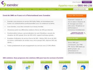 Esendex, envoi de SMS par Internet