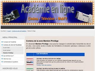 École de cours et formations en ligne en cinéma et télévision