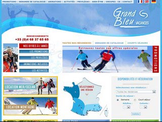 Grand Bleu Vacances, réservations de résidences