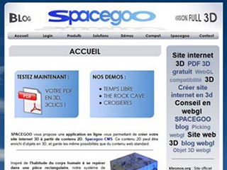 Spacegoo : Créez votre site internet 3D WebGL