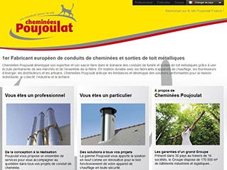 Poujoulat, conduit de cheminée et sortie de toit