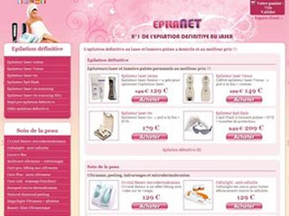 Epilanet, large gamme d'épilateur laser