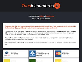 Les numéros utiles avec Touslesnumeros.fr