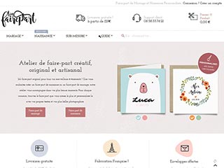Joli faire-part original à personnaliser en ligne
