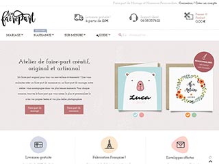 Joli faire-part original à personnaliser en ligne