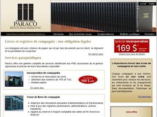 Paraco, immatriculation d'entreprise