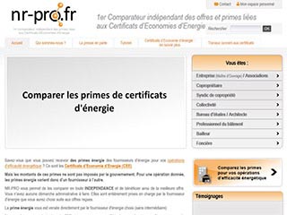 Nr-pro: outil de comparaison des primes énergie