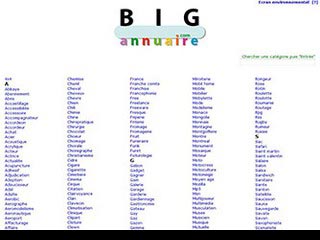 BIG-annuaire : Annuaire généraliste francophones