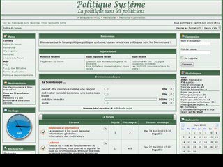 Politique systeme, forum politique sans les politiciens