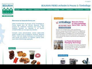 Beaurain Frères, machine d'emballage et produits de process