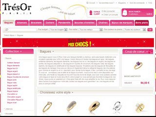 TrésOr Bijoux : Vos achat en ligne de Bijoux