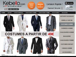 Kebello : Vetements, chemise et costume homme