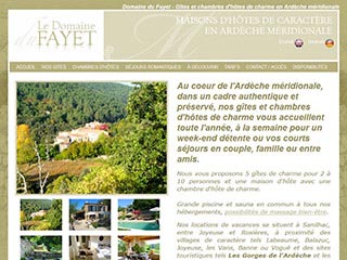 Domaine du Fayet, pour réserver un séjour en gite rural