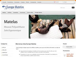 Europe Matelas. Vente de literie et de matelas en ligne.