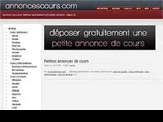 Annonce cours