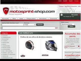 Motosprint-shop : Vente accessoires de moto