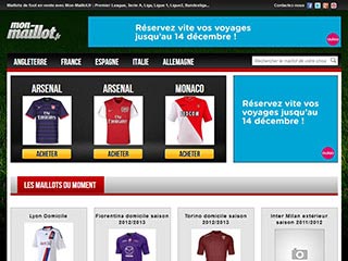 Acheter maillots de foot pas cher via Mon-Maillot