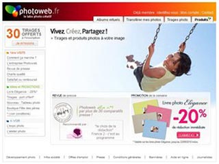 Photoweb, developpement et tirage photo