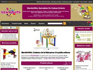 Bambinweb, la boutique de vente en ligne