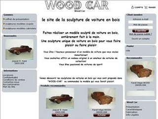 Wood Car, sculptures de voitures en bois