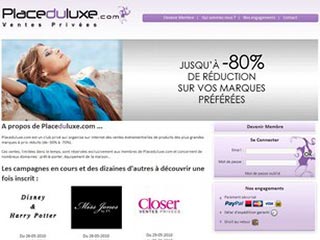 Place du Luxe : Ventes privées mode et déco à prix discount