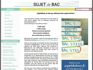 Sujetdebac.fr des annales pour les révisions du bac