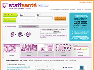 Staffsanté, le site emploi du secteur médical