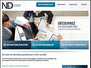 Nom de domaine gratuit, solution web pour entreprises