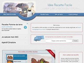 Idée Recette Facile, site de recettes de cuisine pour tous