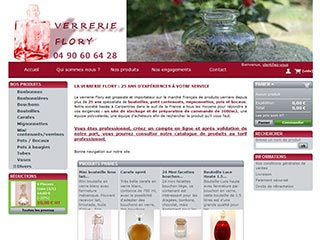 Verrerie Flory, vente en ligne de produits verriers