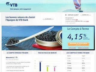 VTB Bank, offre de placements financiers