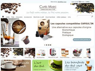 Vente de café et thé : boutique Cafés Marc