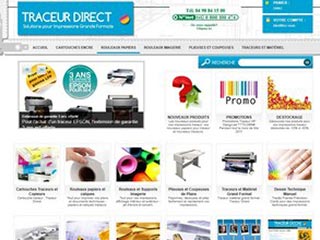 Traceur Direct, vente de consommables encres et supports