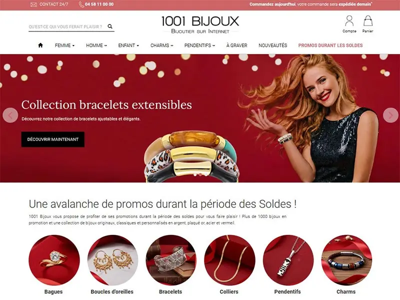 1001 Bijoux : bijoux en argent, acier et plaqué or