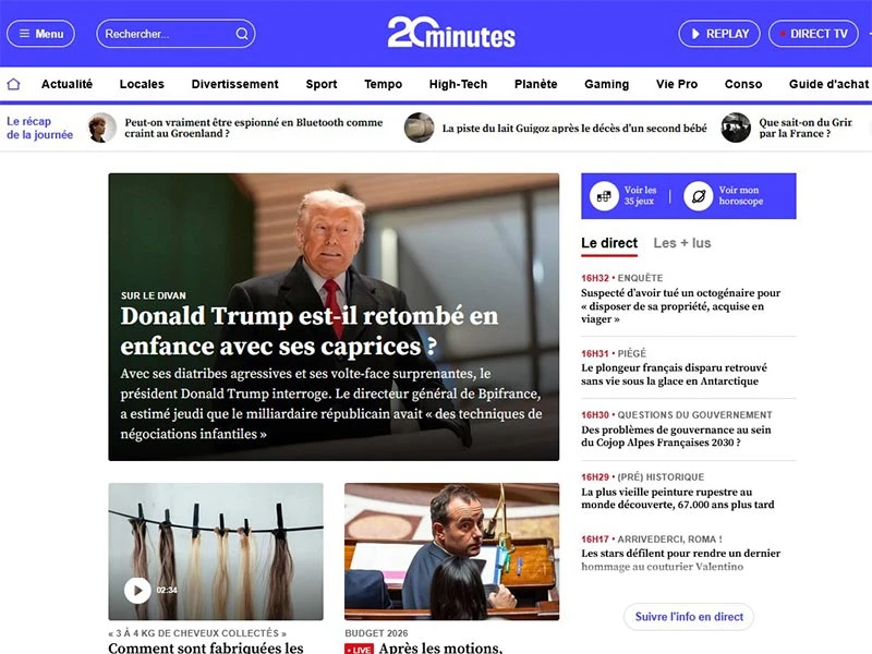20minutes.fr, l'information en continu