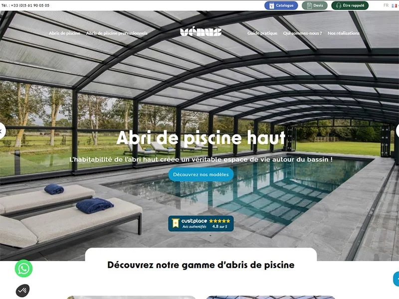 Abris de piscine et abris de spa Abris Venus Internationnal