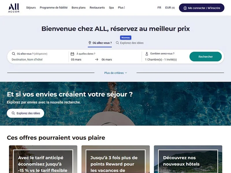 Accorhotels, réserver votre hôtel en ligne