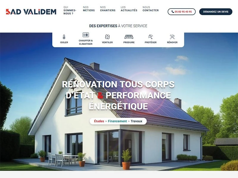 AD Validem : Spécialiste de la toiture et de l'isolation