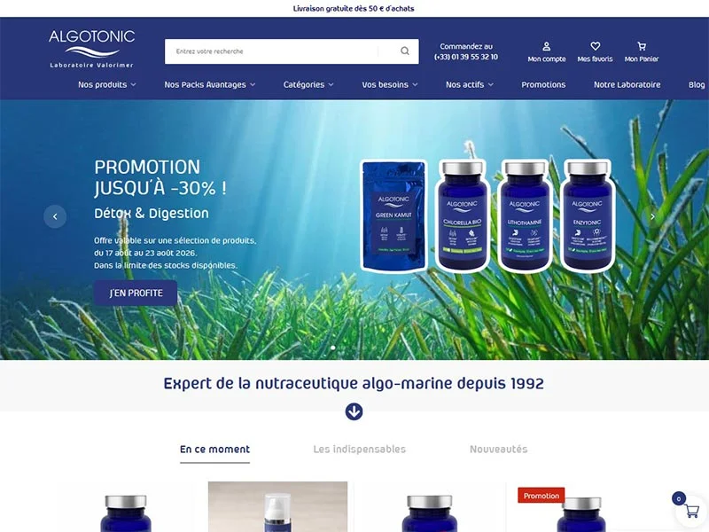 Algotonic, compléments alimentaires 100% naturels