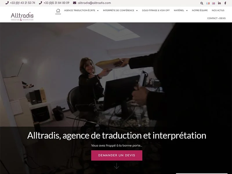 Alltradis, agence de traduction et interprétation de conférence