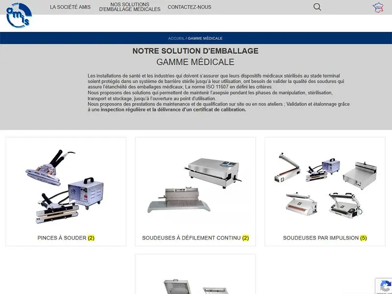 AMIS SAS : manutention et soudeuse emballage souple