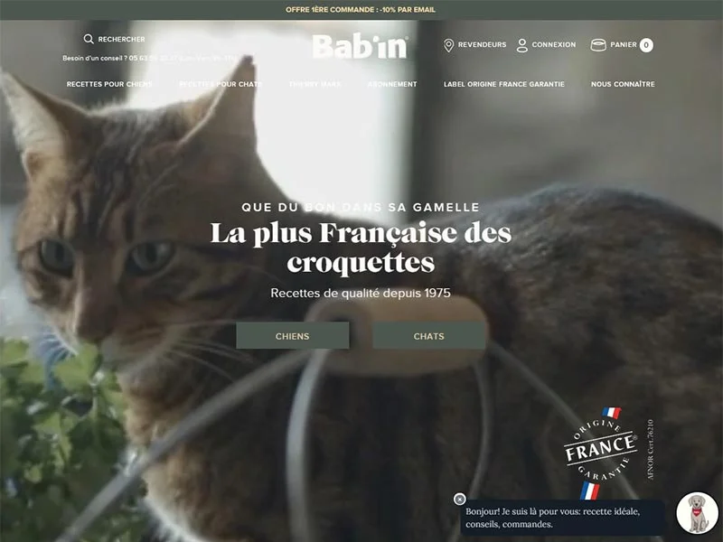 Bab'in : Croquettes premium pour chiens et chats