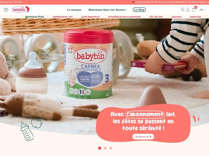 Babybio, gamme complète d'alimentation bébé